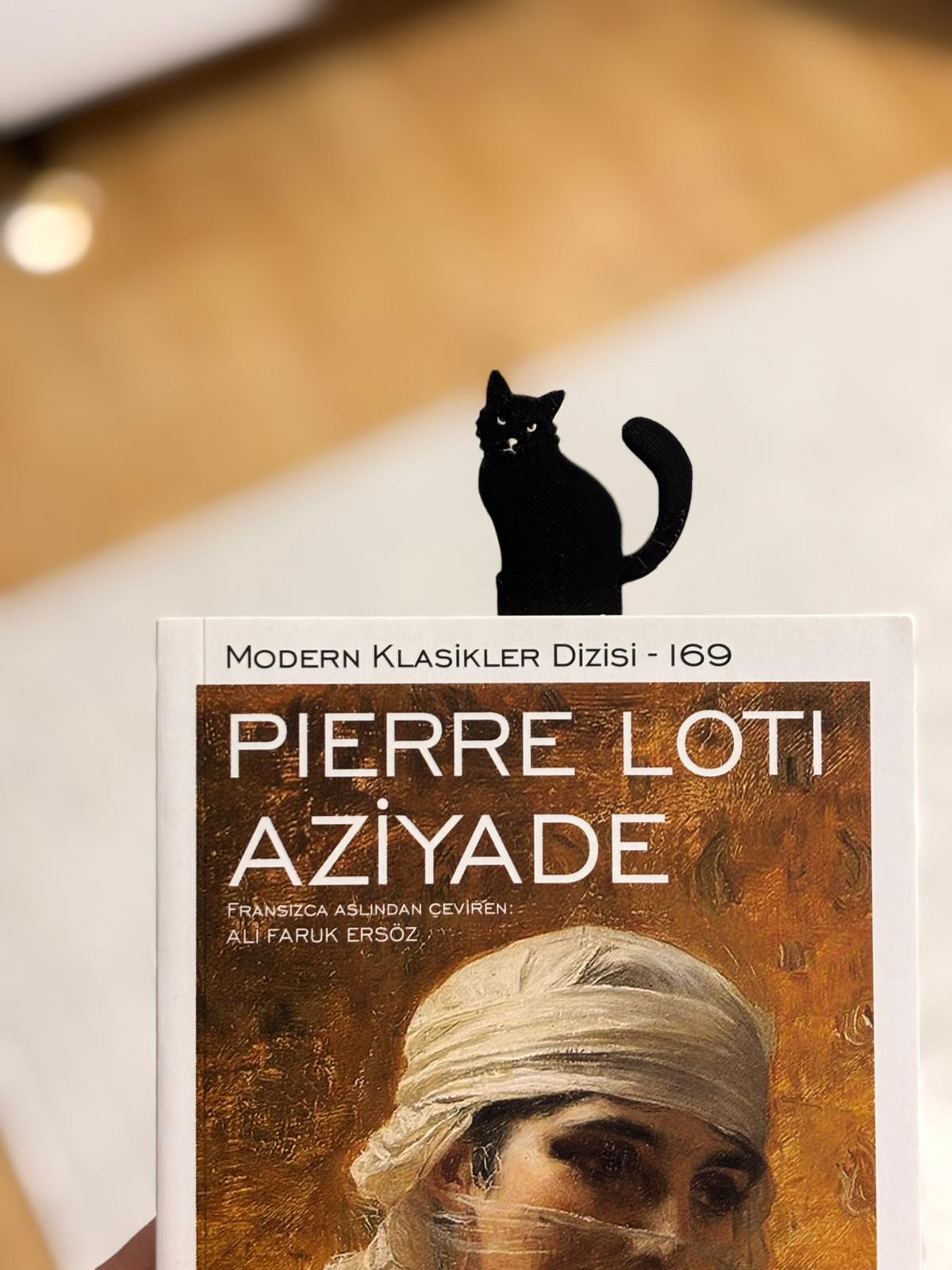 Kalp kuyruklu kedi figürü